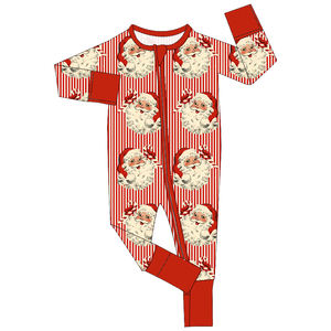 خريف شتاء كم طويل رومبير مخصص طباعة طفل قطعة واحدة بيجامة صبي فتاة أضعاف فوق النوم ارتداء قدم بذلة - Product Image 5