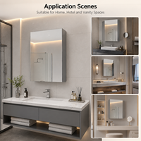 Kabinet Cermin Dinding Modern untuk Penyimpanan Kosmetik, Kabinet Cermin Kamar Mandi