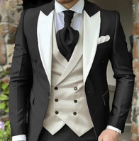 Ensemble de Costume de Mariage Élégant 3 Pièces Slim Fit avec Pantalon, Gilet et Veste de Luxe à Boutonnage Simple – Vente en Gros