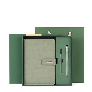 IStapromo Gifts Luxury Business Gift Sets A5 Tumbler Stainless Steel Promotional Custom White Leather Cover Gift Box - Product Image 4