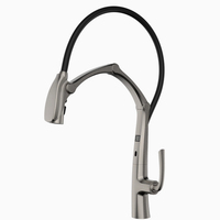 Robinet de cuisine moderne à capteur tactile, corps en laiton, arrêt automatique, douchette extractible, finition bronze, mélangeur eau chaude et froide pour évier