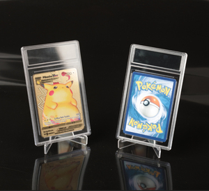 QY Acrylic Ultrasonic Type Grading <b>Playing</b> <b>Cards</b> Clear <b>Card</b> for Collectibles Minimalist Design No Closure - Product Image 6