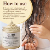 Beurre de Chebe en marque privée, hydratant en profondeur, stimulant la croissance des cheveux, restaure les cheveux abîmés, beurre de ricin naturel, crème capillaire Chebe