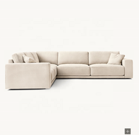 Canapé simple et moderne en tissu Mobilier de salon Villa Club Homestay Hôtel Combinaison libre Canapé modulaire en forme de L sur mesure