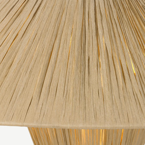 Lampe suspendue moderne minimaliste en forme de champignon, tissée à la main, E27, LED ronde, pour hôtels, restaurants, auberges de style japonais, chambres à coucher - Product Image 4