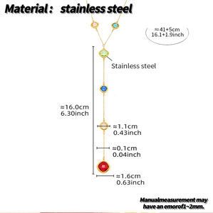 Ajustable 18K titanio Acero inoxidable Ins impermeable estrella circón gargantilla collar trenzado CADENA DE Singapur para regalo de mujer - Product Image 3