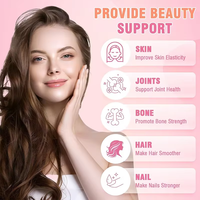 Complément alimentaire beauté pour cheveux, peau et ongles avec biotine, collagène, vitamine C, acide hyaluronique, favorise la beauté, la nutrition et le bien-être quotidien