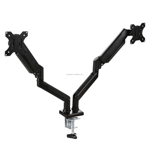 <span class=keywords><strong>Support</strong></span> d'<span class=keywords><strong>écran</strong></span> <span class=keywords><strong>double</strong></span> ERGOTEK 17-32 pouces, 9 kg, économique, réglable verticalement, pour bureau de programmateur, étagère pour ordinateur - Product Image 2