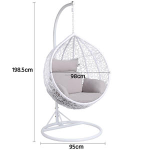 Wholesale Custom Outdoor Furniture Living Room Chair <b>Hammock</b> Patio Hanging Balcony Garden Rattan <b>Swing</b> Chair With Stand - Product Image 6