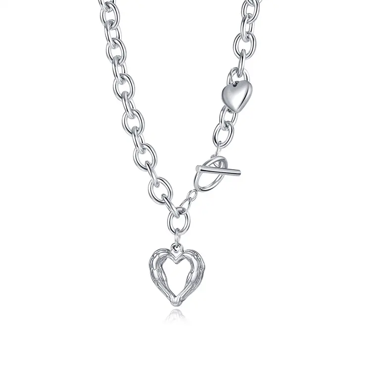 2023 Trendy Stainless Steel Necklace For Women Jewelry Ladies Style Heart Designs Love Pendant