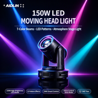 Projecteur à tête mobile 150W, 8 couleurs, stroboscope arc-en-ciel 540 ° Pan 200 ° Lumière d'effet de scène DMX inclinable pour l'éclairage des événements et des clubs