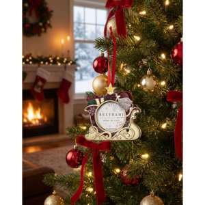 Cadre photo suspendu Beltrami 2x2 plaqué argent, ornement de Noël, design maison - Product Image 4