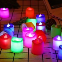 Personnalisé Coloré Home Festival Noël Halloween Ornement Décoration Sans Flamme En Plastique Électrique Lumières Pilier En Plastique LED Bougie