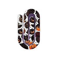 Marcador de Páginas con Clip de Papel con Diseño de Halloween, Tamaño Grande, Colorido, Impreso, Metálico, Decorativo, para la Escuela