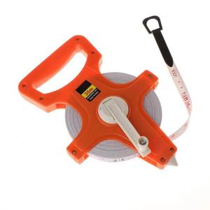 Songchuang Fiber Measuring Tape 100m Rolling With Stand Metric Manual Return Tape Measure <b>For</b> Ground Use - Product Image 4