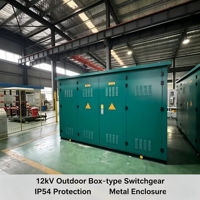 Unité de distribution annulaire isolée à gaz haute tension en acier galvanisé vert personnalisée ZHUOLI, protection IP56 pour la distribution d'énergie