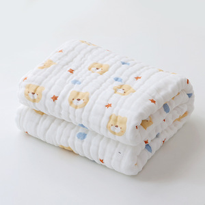 Qidou Baby Gauze <b>Blanket</b> 12-Layer Cotton 110x105cm Thickened Bath Towel For Infant Care - Product Image 4