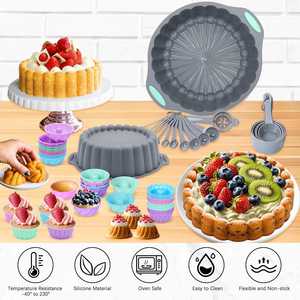 Moules à gâteau en silicone antiadhésifs personnalisables avec logo, pour pain, muffins, pizza – Outils de cuisson, ensemble de moules à pain - Product Image 3