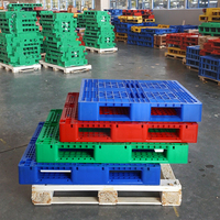 Palettes en plastique PE recyclé, double face, 4 directions, robustes, taille Euro, empilables, pour la logistique industrielle et l'entreposage
