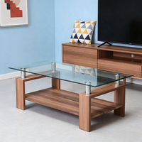 Table basse en verre de luxe à prix avantageux, vente en gros d'usine, mobilier moderne pour salon, hôtel, restaurant
