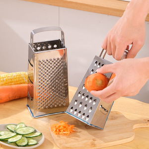 Popular Multipurpose Stainless Steel 4 Sides <b>Vegetable</b> Slicer Box Kitchen Cheese Silcer & Grater With Container - Product Image 3
