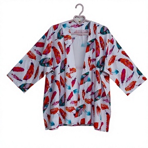 Kimono Corto de Algodón con Estampado Floral, Transpirable, Vestido de Verano para Mujer, Tejido Ligero para Primavera - Product Image 3