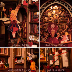 Minicity 3D rompecabezas <span class=keywords><strong>de</strong></span> madera Diy casa <span class=keywords><strong>de</strong></span> muñecas Alice's Evidence Book Nook Kit con luz LED y cubierta antipolvo - Product Image 4