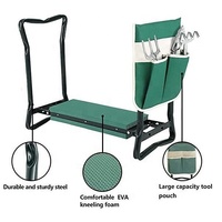 Banc pliant le plus vendu siège d'agenouillement de jardin tabouret de mobilier d'extérieur pliable en métal EVA coussin d'agenouillement de jardin avec emballage de boîte
