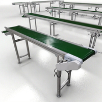 Nouvelle Machine de Transport à Bande Électrique Portable CE de Fabrication Chinoise, 1200 mm, avec Bande PVC, Petite Convoyeuse Verte pour Usage Industriel et Domestique