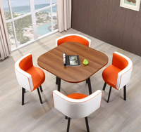 Ensemble de table et de chaises de réception simple pour la maison, petite table ronde, table de conférence pour magasin, bureau, mobilier de restaurant de loisirs