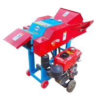 Nouvelle Hacheuse de Forage et de Fourrage à Moteur Diesel/Essence pour l'Élevage, Capacité 1 Tonne/Heure, pour Paille Métallique, Tiges de Maïs et Herbe
