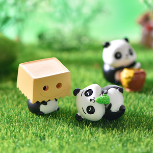 Vente chaude dessin animé figurines d'animaux espiègles et mignons <span class=keywords><strong>manger</strong></span> Mini résine artisanat pour jardin maison bonsaï décoration - Product Image 5