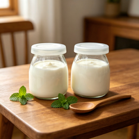 Bouteille en verre classique pour pouding, pot à yaourt, tasse à dessert, tasse à mousse, résistante aux hautes températures, pour camping et cuisine, emballage