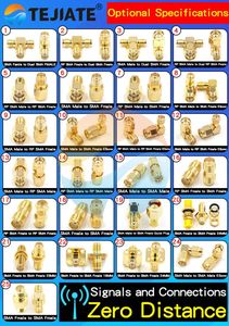 Conector coaxial <span class=keywords><strong>RF</strong></span> hembra SMB de ángulo recto, 50-3, semiflexible, de acero, de cobre, bloque de terminales de contacto, 1, 2, 2, 1, 2, 2 - Product Image 5