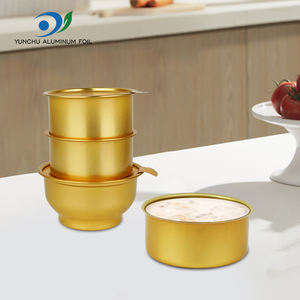 Caja Redonda <span class=keywords><strong>de</strong></span> Aluminio para Galletas, Apta para Alimentos, <span class=keywords><strong>de</strong></span> 6.3 oz, Caja Metálica para Ensaladas, Atún, Refrigerios, Comida para Mascotas, Empaque DingChi con Tapa - Product Image 3