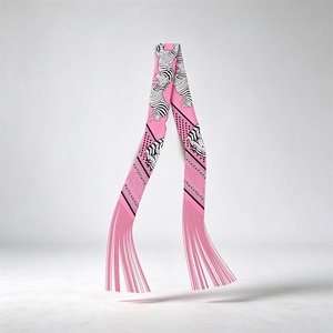Écharpe longue à franges de style coréen de la marque PL, <span class=keywords><strong>foulard</strong></span> de sac en <span class=keywords><strong>soie</strong></span> sergé pour femme, multifonctionnel et protecteur - Product Image 4