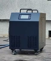 Spa extérieur moderne pour 1 personne, en cèdre et acier inoxydable, avec refroidisseur 1HP, directement du fabricant.