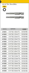 High Quality Alloy Steel <b>Torx</b> Screwdriver Drill <b>Bit</b> Set Magnetic T6-T40 Zinc Finish Multifunctional Drilling - Product Image 3