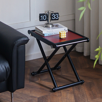 Table pliante multifonctionnelle en bois, table à café/appoint réglable, table pour ordinateur portable et collations, peut servir de tabouret, mobilier moderne de style mid-century pour la maison