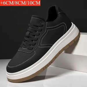 Chaussures de sport respirantes et décontractées pour hommes, rehaussantes (10 cm, 8 cm, 6 cm), blanches et noires, tendance, pour la <span class=keywords><strong>course</strong></span> et polyvalentes - Product Image 1