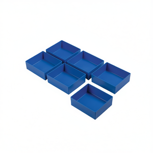 6 Piece Blue <b>Tool</b> Storage Tray Set For Organizing Small Parts And <b>Tools</b> In Workshop Or Garage - Product Image 2