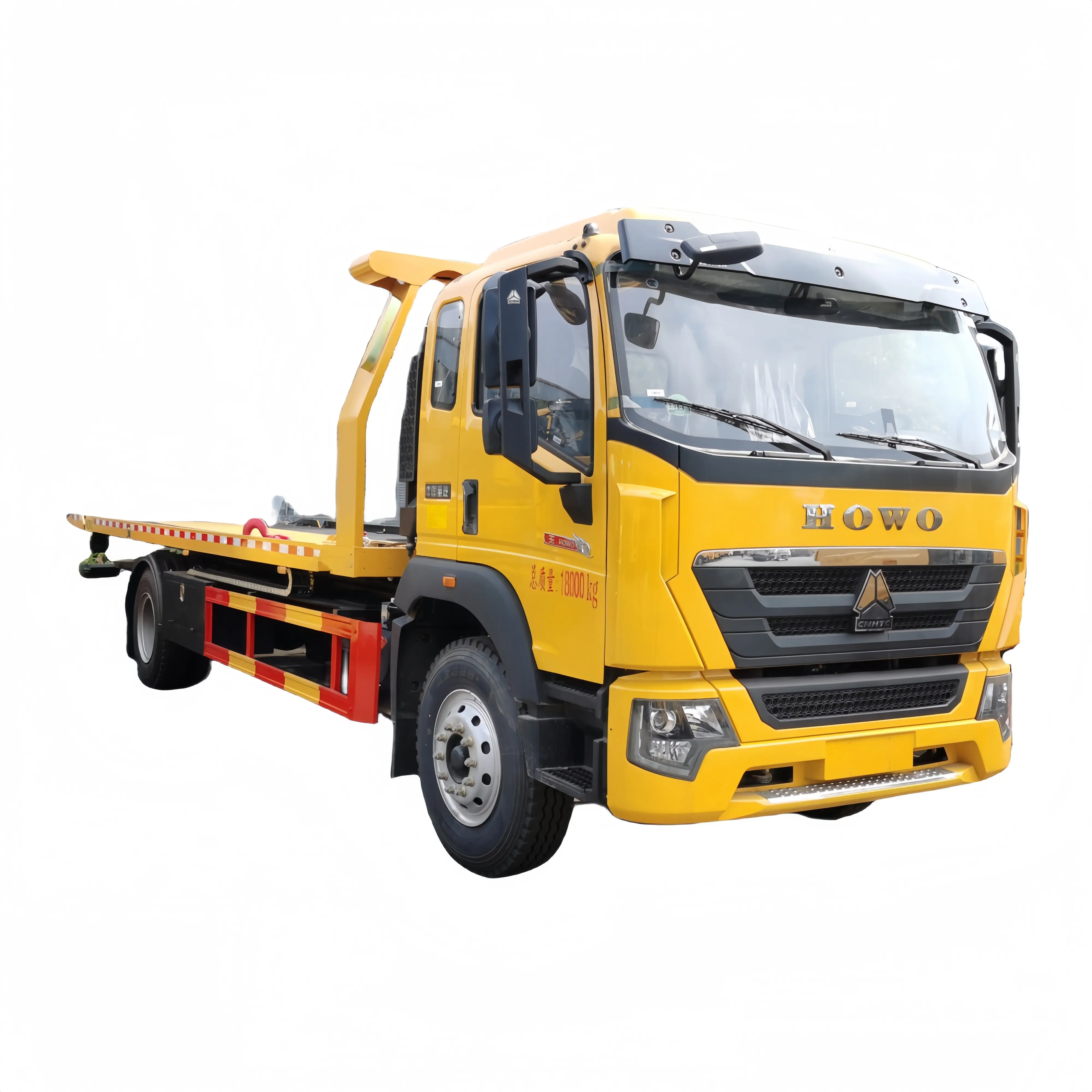 Howo good quality light duty Flatbed full down road emergency Recovery Tow Truck Wrecker Vehicle For hot Sale