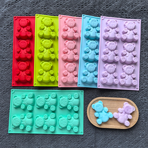 Khuôn Làm Bánh Hình Gấu 3D Đáng Yêu Khuôn Silicon Dụng Cụ Làm Bánh Nhà Bếp Cho Bánh Quy Kẹo Dẻo Bánh Muffin Xà Phòng Bánh Sandwich - Product Image 1