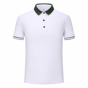 Men's Cotton Polo Shirt Short Sleeve Summer Workwear Business Uniform Navy Blue Aquamarine White Black Irish Green - Product Image 5