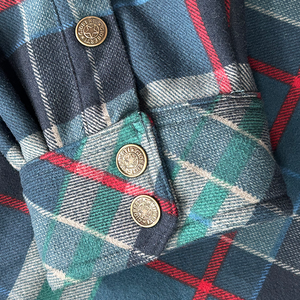 Camicia in pile da uomo con due tasche sul petto, <span class=keywords><strong>a</strong></span> <span class=keywords><strong>quadri</strong></span>, stile giacca, prodotta in Cina - Product Image 5