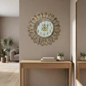 Sunburst Metal Wall <b>Clock</b> Quartz Analog Antique Style Hanging Corridor Decor - Product Image 4