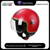 [Personnalisé] Casque de moto transfrontalier, casque de conduite pour véhicule électrique, casque demi-coque Prince Rétro unisexe, visière transparente personnalisée