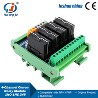 Huaqingjun Module de relais noir SPDT 4 canaux 24VDC 12A relais électromagnétiques pour le contrôle des lampadaires