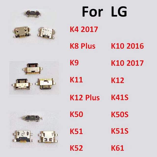 USB Charging Port Connector Charge Jack Socket Plug Dock For LG K4 K8 K9 K10 K11 K12 K41S K50 K50S K51 K52 K61 Plus