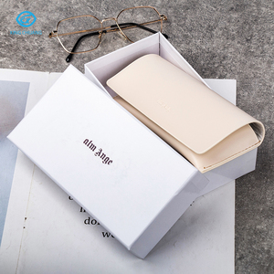 Estuche de Gafas de Sol de Papel con Logotipo Personalizado, Estuche de Cuero para Gafas con Paño de Limpieza, Más Vendido - Product Image 1